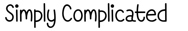 Simply Complicated font preview